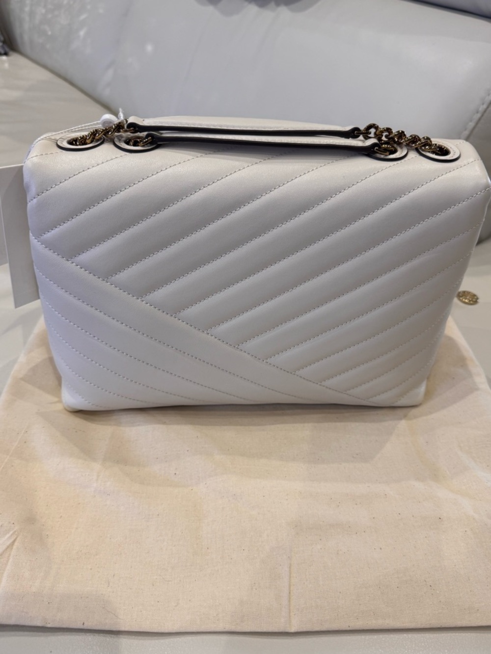 [NWT ]Tory Burch - Kira Chevron Shoulder bag in Ivory - Picture 5 of 13